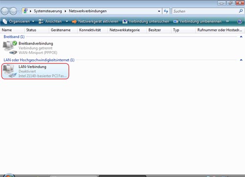 Vista Netzwerkkarte Aktivieren